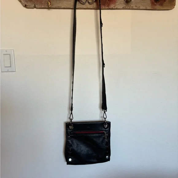 Hammitt Tony Medium Crossbody Studded Leather Bag in Black/Gunmetal - Picture 3 of 10